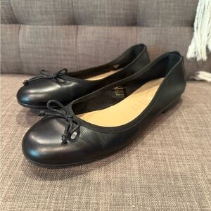 Clarks Black Leather Ballet Flats